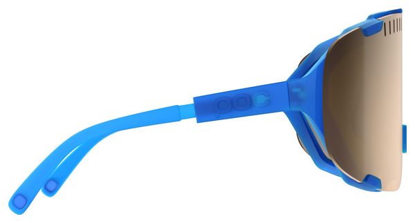 POC Devour Opal Blue Sunglasses - Translucent Brown/Silver Mirrored Lenses