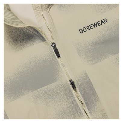 Chaqueta cortavientos Gore Wear Concurve Cloud beige y gris para mujer