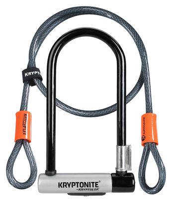 Antivol U Kryptonite Kryptolock Standard avec Câble Kryptoflex