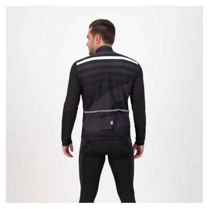 Veste Velo Hiver Rogelli Stripe - Homme - Noir/Blanc