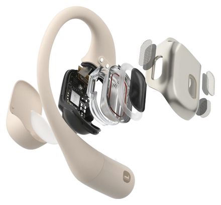 Shokz OpenFit Bluetooth Earbuds Beige