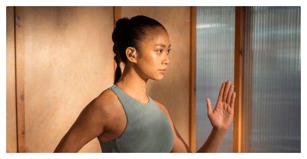 Shokz OpenFit Bluetooth Earbuds Beige