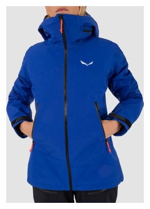 Chaqueta impermeable para mujer Salewa Ortles 3L Gore-Tex Azul