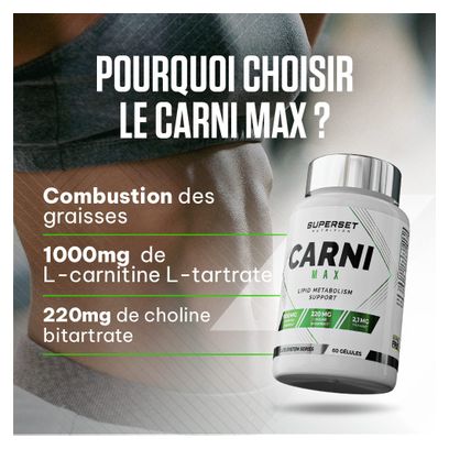 Carni Max (60 Caps) - Superset Nutrition - L-carnitine