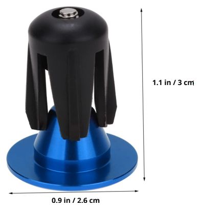 Bouchons de cintre vélo – 22 à 24 mm – Vis M4 – Bleu
