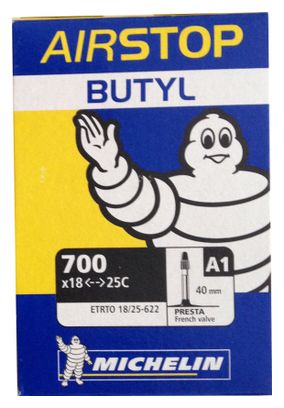 MICHELIN Chambre à air Route A1 AIRSTOP 700x18/25 Valve Presta 40mm