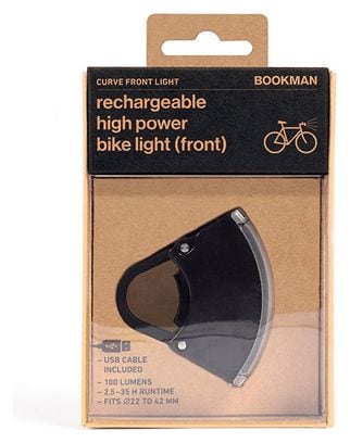 Eclairage vélo led avant USB Bookman Curve