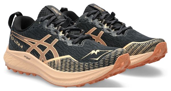 Asics Fuji Lite 4 Zwart Koraal Damesschoenen