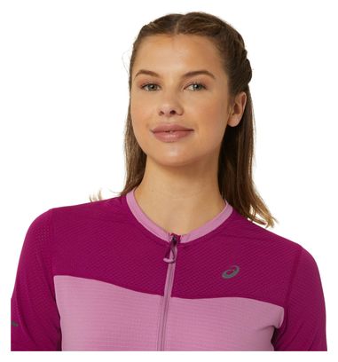 Dames Asics Fujitrail Run Short Sleeve Jersey Roze