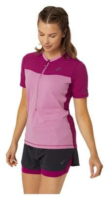 Women's Asics Fujitrail Run Pink short-sleeved jersey