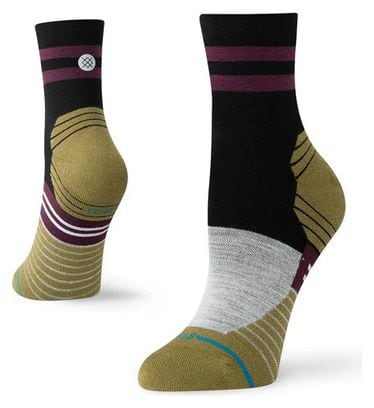 Stance Performance Minimal Light Wool Quarter Socks Black / Green