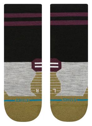 Stance Performance Minimal Light Wool Quarter Socks Black / Green