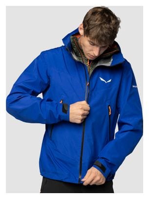 Wasserdichte Jacke Salewa Ortles 3L Gore-Tex Blau