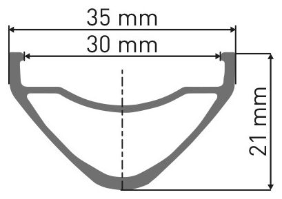 Jante DT Swisss FR541 622 mm (29" / 700C) Aluminium Noir