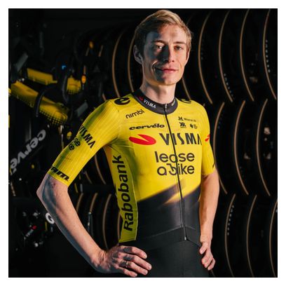 Visma Team Short-Sleeve Jersey | Lease a Bike Yellow 2026 Men's
