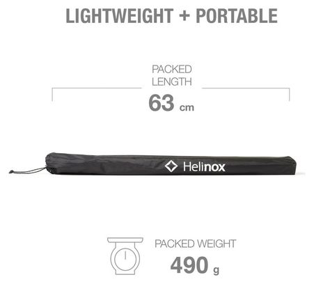 Sonnenschutz für Helinox Personal Shade Klappstuhl Schwarz