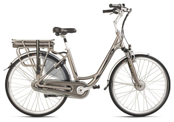 Vélo de ville électrique 28  Femme Basic 7 vitesses gris Vogue