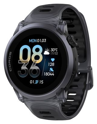 Orologio GPS Coros Pace 4 in alluminio e silicone nero Crystal