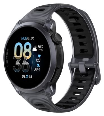 Orologio GPS Coros Pace 4 in alluminio e silicone nero Crystal