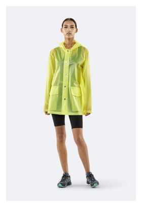 Rains LTD Short Hooded Coat Foggy Neon Yellow