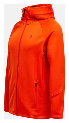 Veste polaire à capuche Peak Performance Rider Essentials Orange Homme