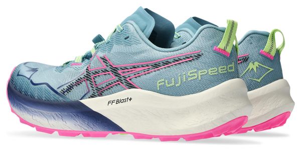 Chaussures Trail Asics Fujispeed 2 Bleu/Rose Femme