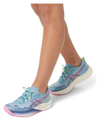 Chaussures Trail Asics Fujispeed 2 Bleu/Rose Femme