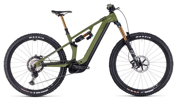 Cube Stereo Hybrid One55 C:68X TM 750 Suspensión total eléctrica MTB Shimano Deore XT 12S 750 Wh 29'' Verde oliva 2024