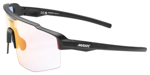 Unisex Mavic Shield Brille Schwarz/Rot Photochromatisch