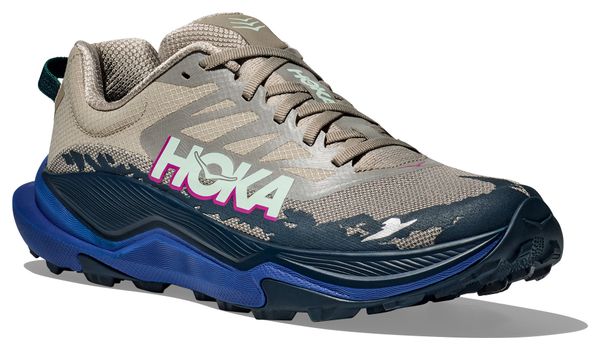 Hoka Torrent 4 Trailschoenen Beige/Blauw Heren