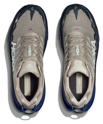 Hoka Torrent 4 Trailschoenen Beige/Blauw Heren