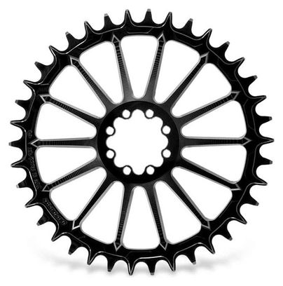 Runde Garbaruk Direct Mount 8-Schrauben-Kurbelplatte für Sram-Kurbelgarnitur, schwarz