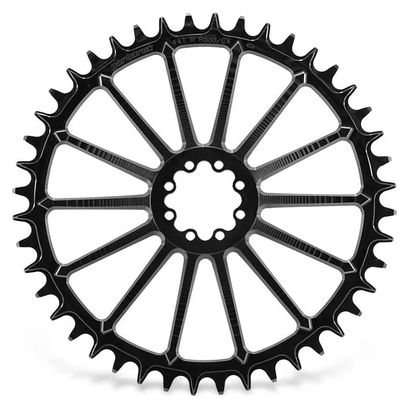Runde Garbaruk Direct Mount 8-Schrauben-Kurbelplatte für Sram-Kurbelgarnitur, schwarz