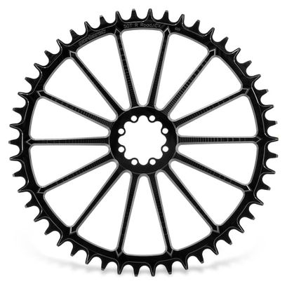 Runde Garbaruk Direct Mount 8-Schrauben-Kurbelplatte für Sram-Kurbelgarnitur, schwarz