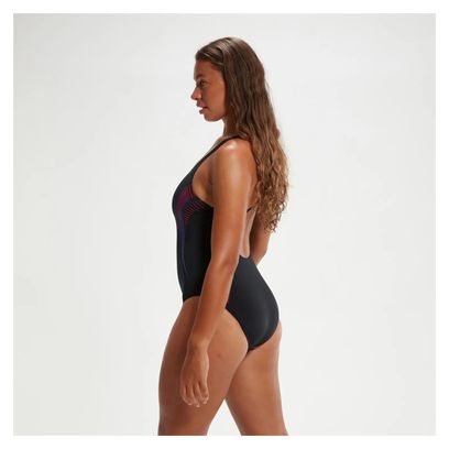 Speedo ECO+ Placement Muscleback 1-Delig Zwempak Zwart/Rood