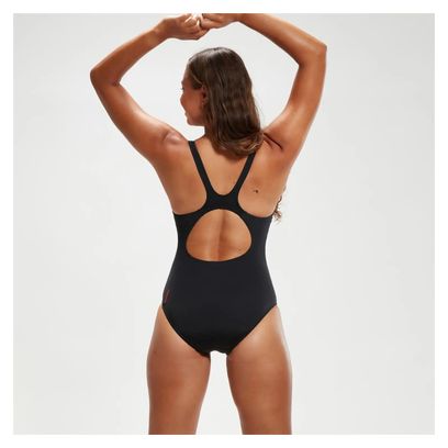Speedo ECO+ Placement Muscleback 1-Delig Zwempak Zwart/Rood