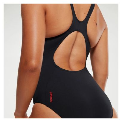 Speedo ECO+ Placement Muscleback 1-Delig Zwempak Zwart/Rood