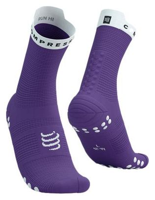 Compressport Pro Racing Socks v4.0 Run High Violeta/Blanco