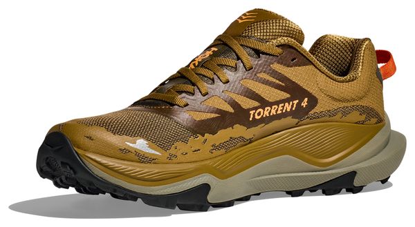 Hoka Torrent 4 Trail Shoes Brown/Orange Men's