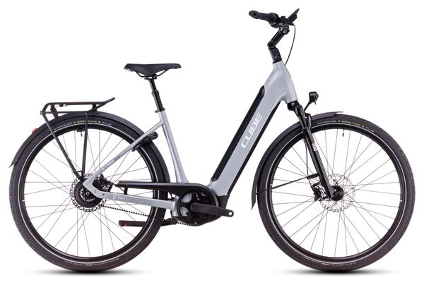 Cube Supreme Hybrid Deluxe SLX 625 Easy Entry Electric City Bike Enviolo Trekking Belt 625 Wh 700 mm Polar Grey 2025