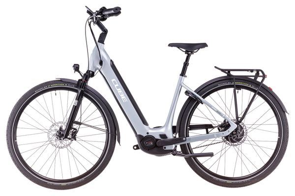 Cube Supreme Hybrid Deluxe SLX 625 Easy Entry Electric City Bike Enviolo Trekking Belt 625 Wh 700 mm Polar Grey 2025