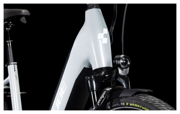 Cube Supreme Hybrid Deluxe SLX 625 Easy Entry Electric City Bike Enviolo Trekking Belt 625 Wh 700 mm Polar Grey 2025