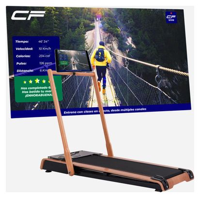 Clover Fitness Tapis de Course Intelligent B6 – Compact  Silencieux  Connecté pour Révolutionner Votre Entraînement à Domicile