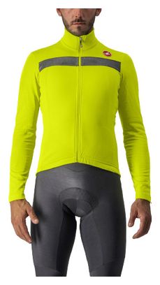 Castelli Puro 3 Fz Long Sleeve Jersey Electric Lime Green