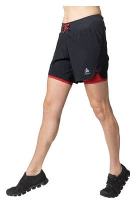 Odlo X-Alp Trail 6 Inch Women's 2-in-1 Shorts Black/Red