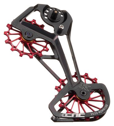 Jockey Wheel System KCNC Galets de Dérailleur XTR M9100 14+16D Dents Rouge