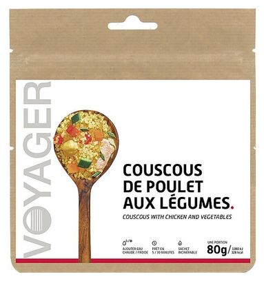 Gevriesdroogde Voyager Kip en Groenten Couscous 80g