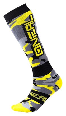 Par de calcetines altos O'Neal Pro MX Hunter Hi-Viz negro / gris