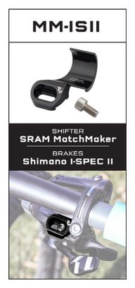 Matchmaker Wolf Tooth Shift Se monta los frenos Shimano I-Spec II a la palanca de cambios Sram derecha