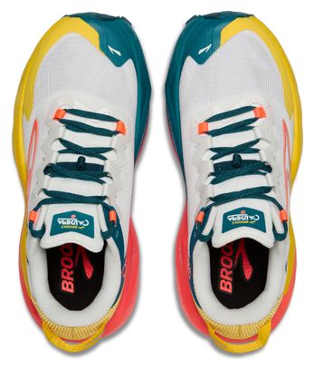 Brooks Caldera 8 Scarpa da trail da donna Bianco/Giallo/Corallo